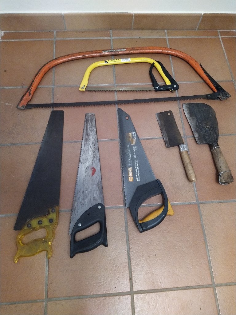 Handszaag en boogzaag, Ophalen, Gebruikt