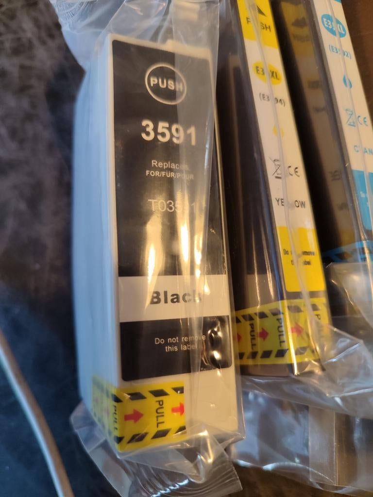 Inktpatronen geel, blauw en zwart, Computers en Software, Printerbenodigdheden, Ophalen of Verzenden