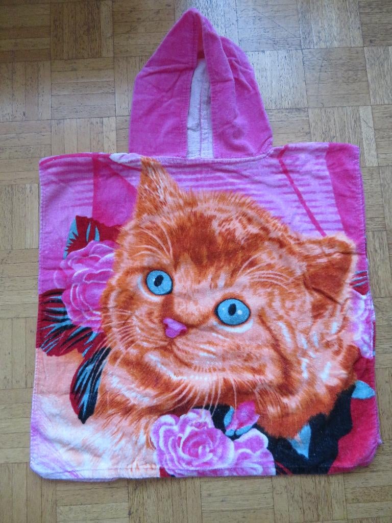 Probeer een kattenponcho, Kinderen en Baby's, Kinderkleding | Kinder-zwemkleding, Maat 116, Meisje, Ophalen of Verzenden, Zo goed als nieuw