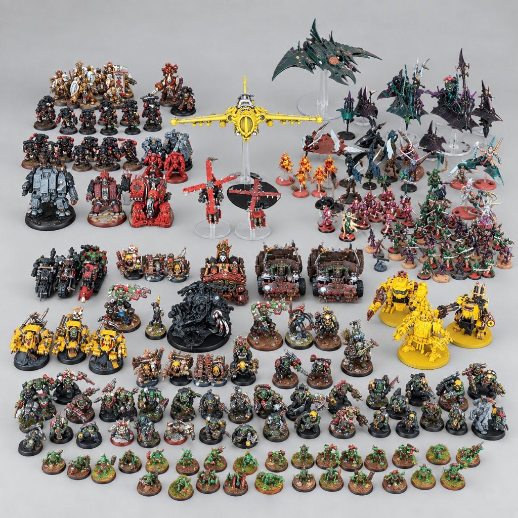 Lot militaire massif de 40K Warhammer, Peint, Enlèvement ou Envoi, Figurine(s), Warhammer