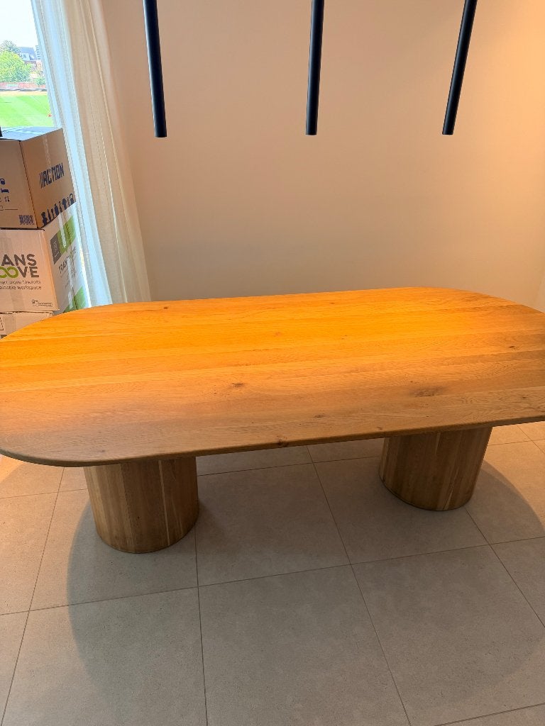 Table en chêne massif, Maison & Meubles, Neuf, 100 à 150 cm, Enlèvement, Chêne