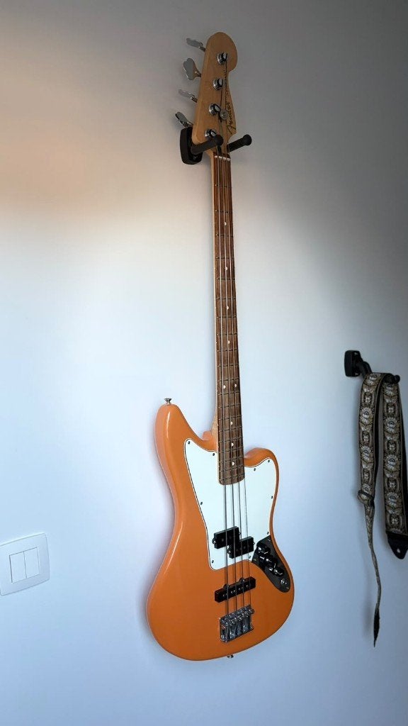 Fender Jaguar Bass - Capri Orange - MIM, Muziek en Instrumenten, Ophalen, Zo goed als nieuw, Solid body, Fender