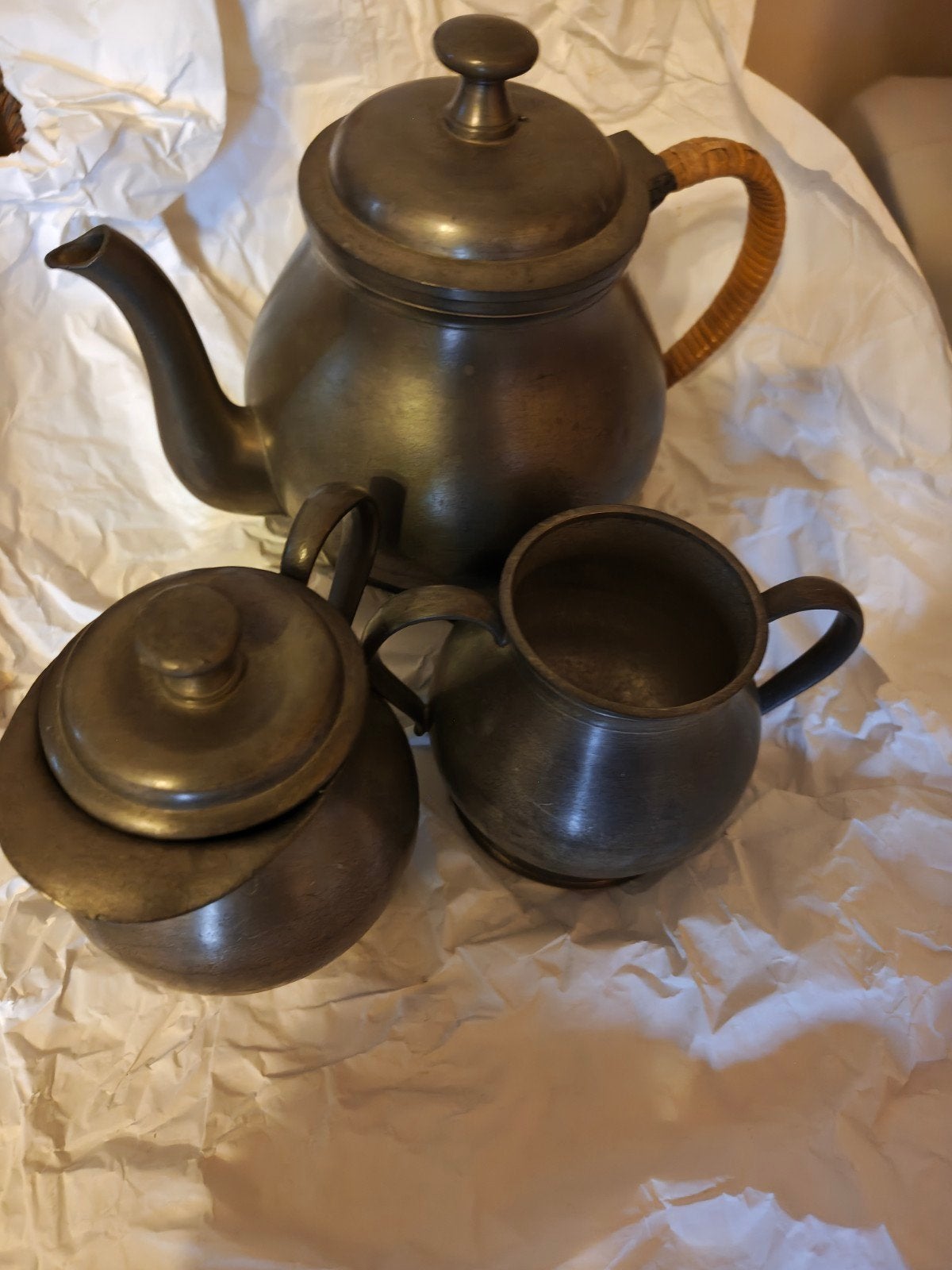 cafetière et pots en étain (Holland), Antiquités & Art, Antiquités | Services (vaisselle) complet, Enlèvement