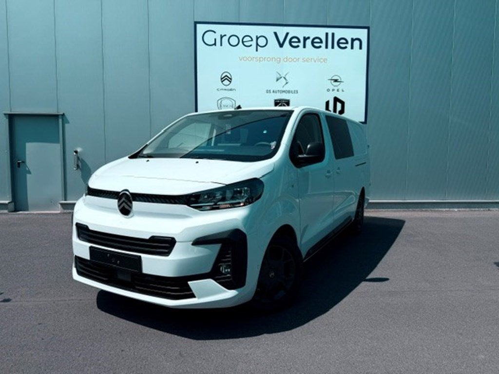 Citroen Jumpy 2.2 Bhdi 180 EAT8 Double Cab 6pl, Auto's, Automaat, Monovolume, Wit, Bedrijf