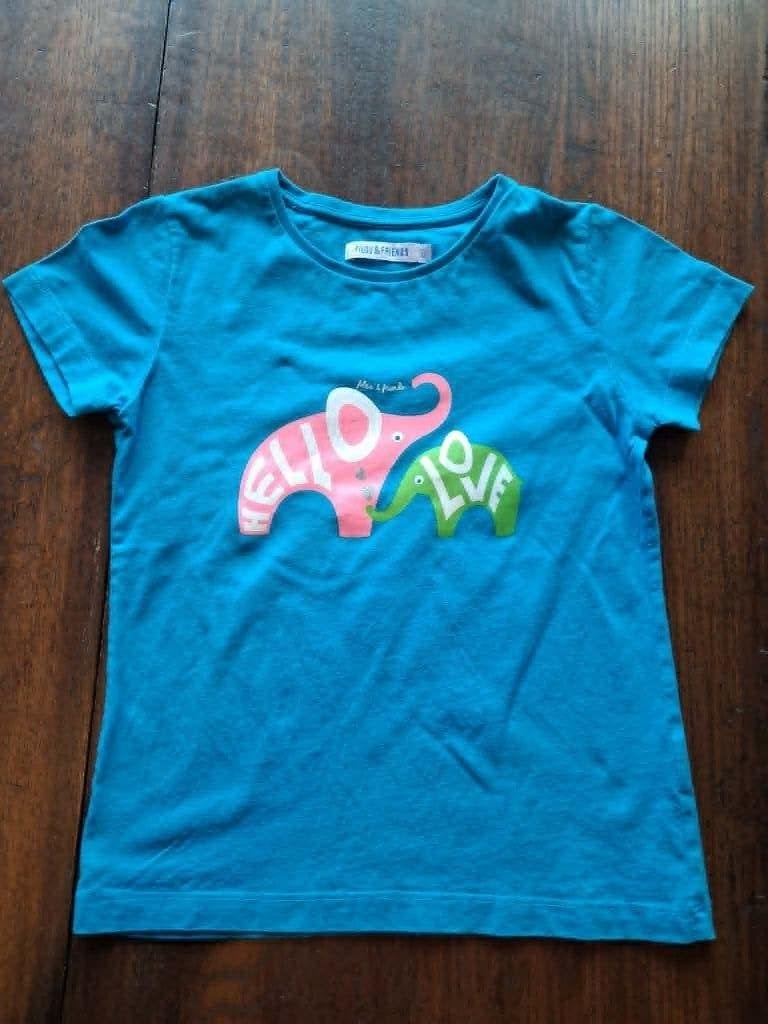 Heel leuk T-shirt met olifantjes Filou & Friends 10 jaar, Kinderen en Baby's, Kinderkleding | Maat 140, Meisje, Ophalen of Verzenden
