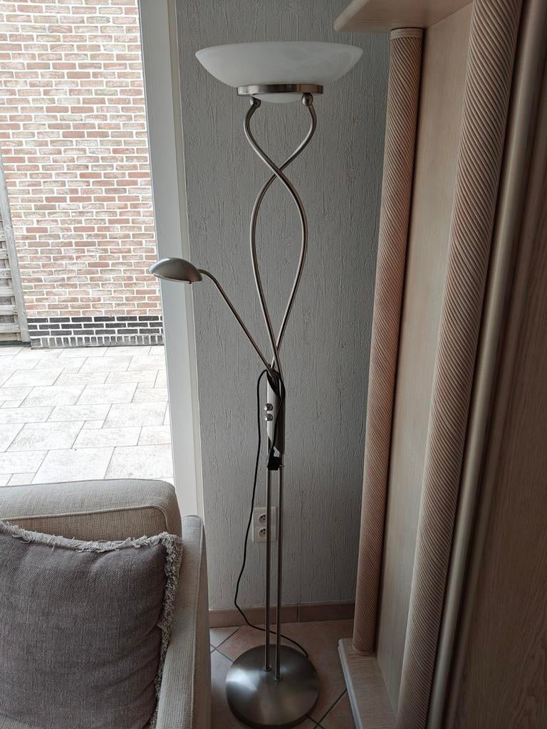 Moderne staande lamp met leeslamp, Enlèvement, Métal