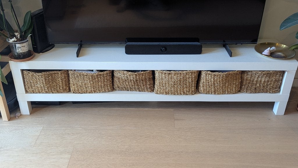 IKEA LACK White TV Bench 160x35x36cm, Maison & Meubles, 25 à 50 cm, Moins de 100 cm, 150 à 200 cm, Comme neuf