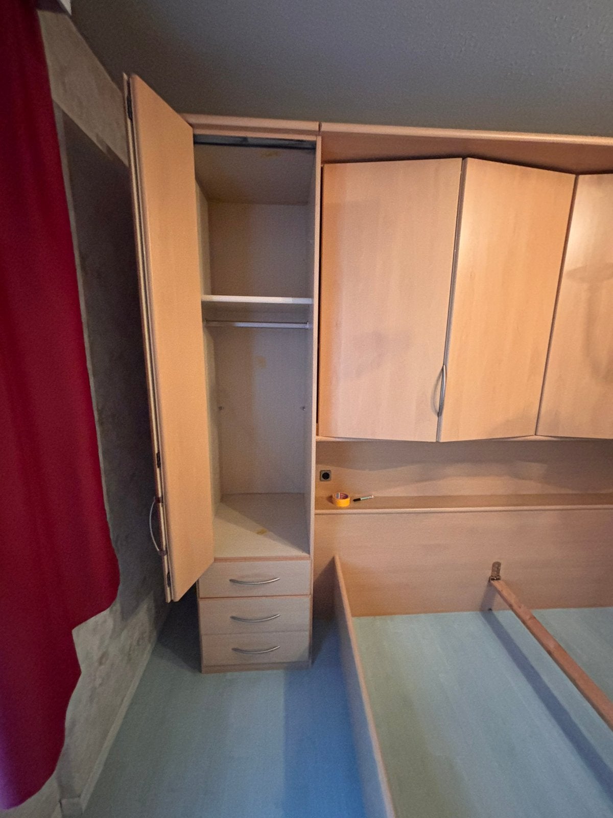 Chambre à coucher avec cadres de lit Tempure, Enlèvement, Comme neuf, Deux personnes