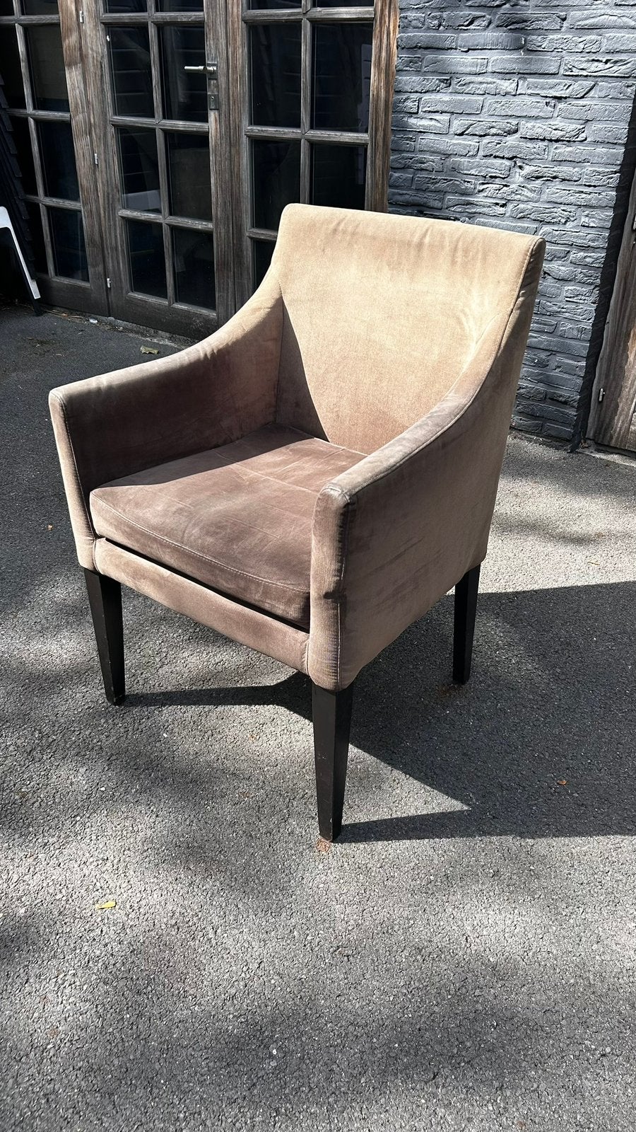 Fauteuil/fauteuil de luxe- taupe - qualité hôtelière robuste, Enlèvement, Utilisé, Tissus