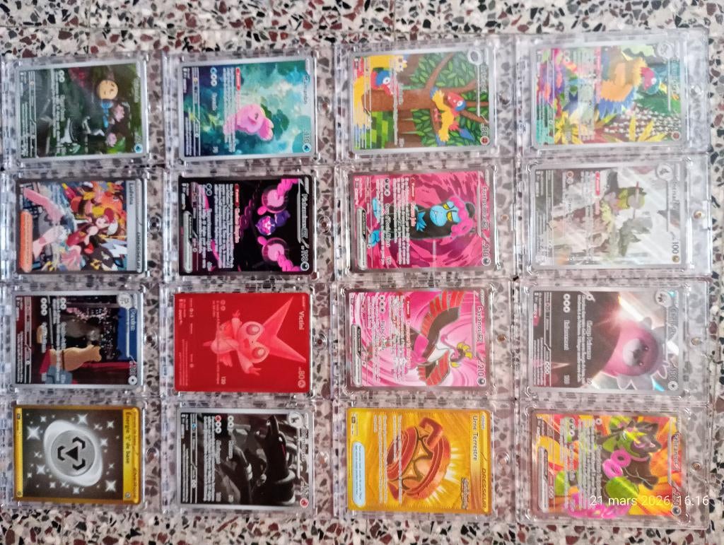 Pokémon 80 zeldzame kaarten €15 per stuk, Ophalen of Verzenden, Zo goed als nieuw, Meerdere kaarten