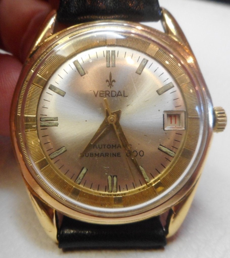 44) Verdal Submarine 809 automatique vintage, Bijoux, Sacs & Beauté, Envoi, Utilisé
