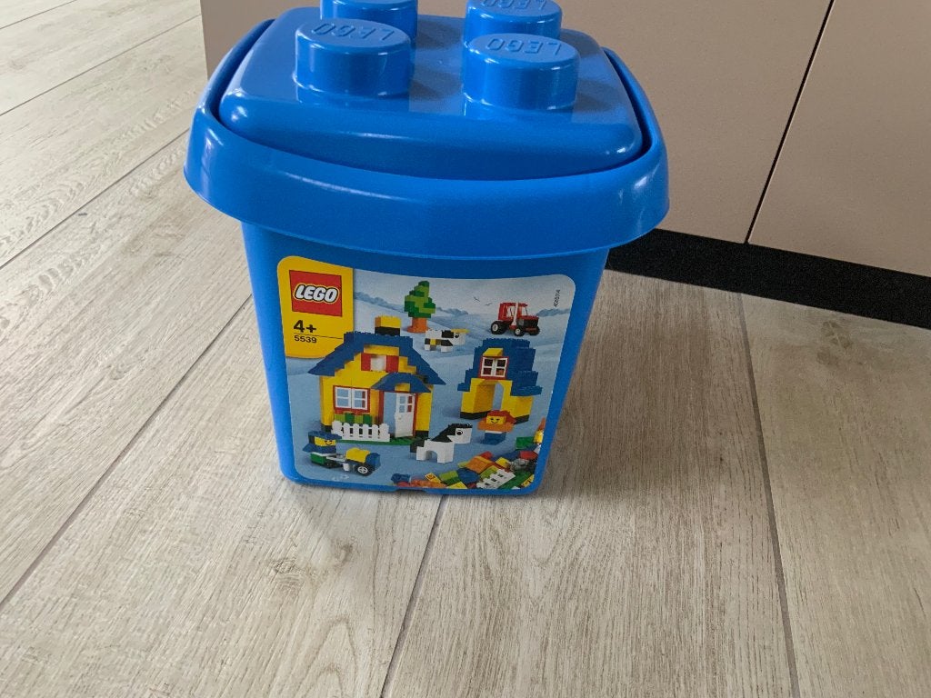 Lego creator Bucket 5539 blauw (2blokjes ontbreken), Ophalen, Gebruikt, Lego, Losse stenen