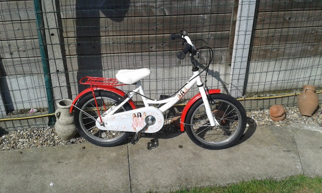 kinderfiets 16 inch    k3, Fietsen en Brommers, Ophalen, Zo goed als nieuw, 16 tot 20 inch, Zijwieltjes