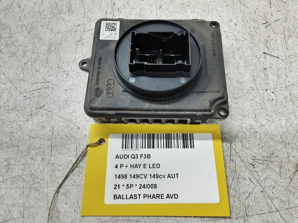BALLAST DE PHARE XENON DROIT Audi Q3 (F3B) (4K0941571BC), Auto-Union-Straße  1,
85057  Ingolstadt, DE, Info@audi.de, Audi, Utilisé
