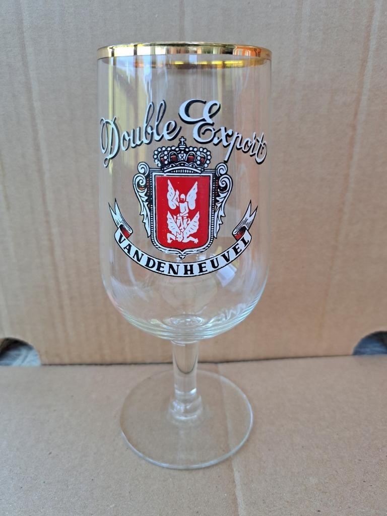 Retro bierglas : DOUBLE EXPORT van VANDENHEUVEL, Ophalen of Verzenden, Nieuw, Glas of Glazen, Overige merken