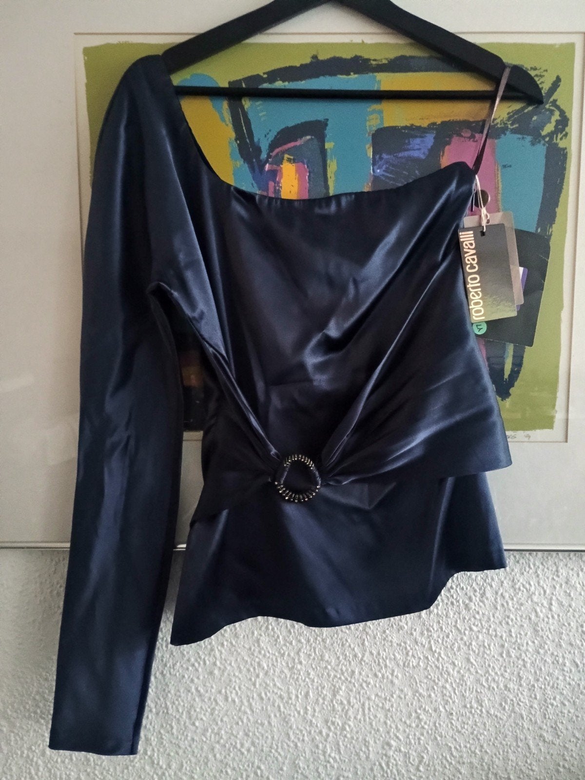 ROBERTO CAVALLI, Kleding | Dames, Blouses en Tunieken, Blauw, Nieuw, Ophalen of Verzenden, Maat 36 (S)