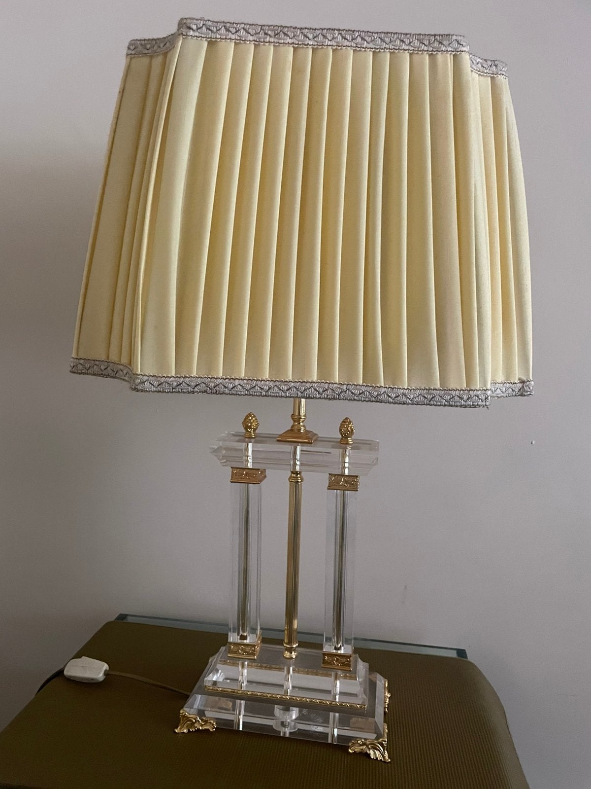 Elegante vintage tafellamp in Hollywood Regency stijl, Huis en Inrichting, Ophalen of Verzenden, Zo goed als nieuw, Design