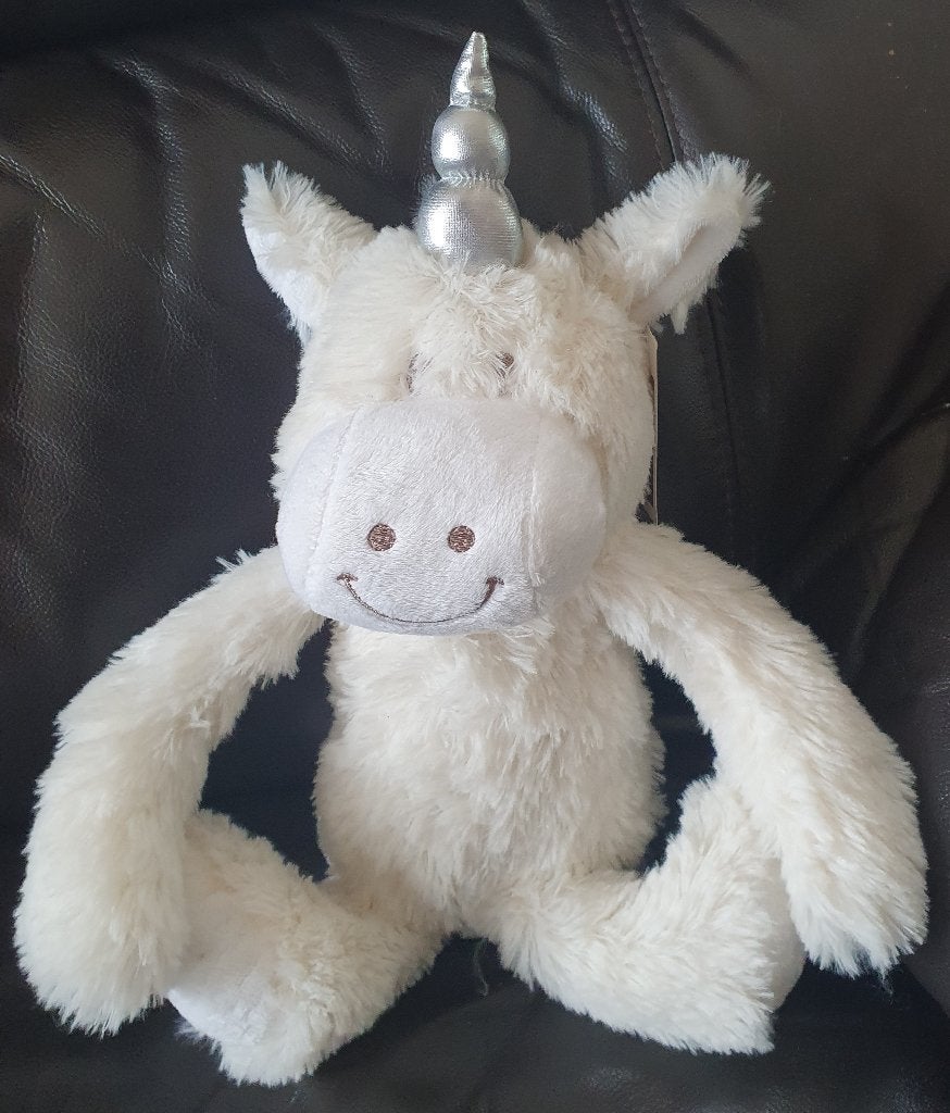 Leuke nieuwe knuffel: eenhoorn van Veritas, Neuf, Avec étiquette, Enlèvement ou Envoi, Blanc