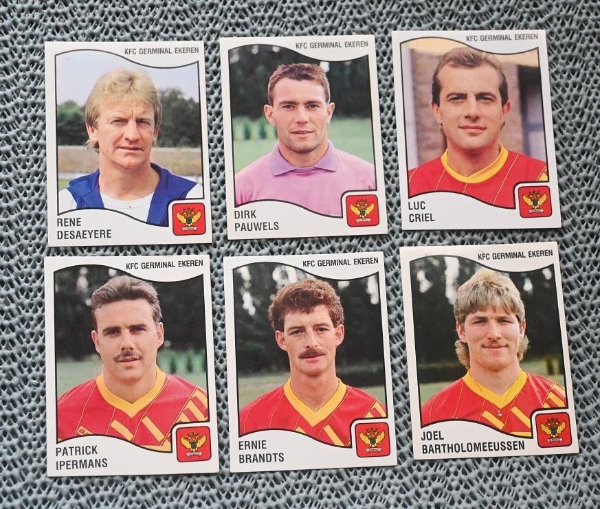 Panini Football 90 / KFC Germinal Ekeren / 6 stickers, Verzamelen, Verzenden, Zo goed als nieuw, Poster, Plaatje of Sticker