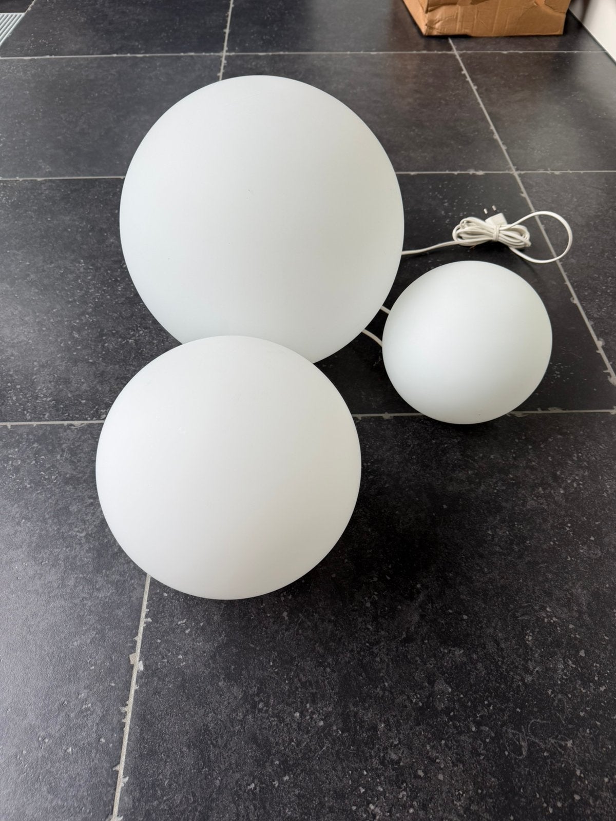 Design Vloerverlichtingsset 3 bollen ., Maison & Meubles, Lampes | Lampadaires, Enlèvement, Utilisé, Verre