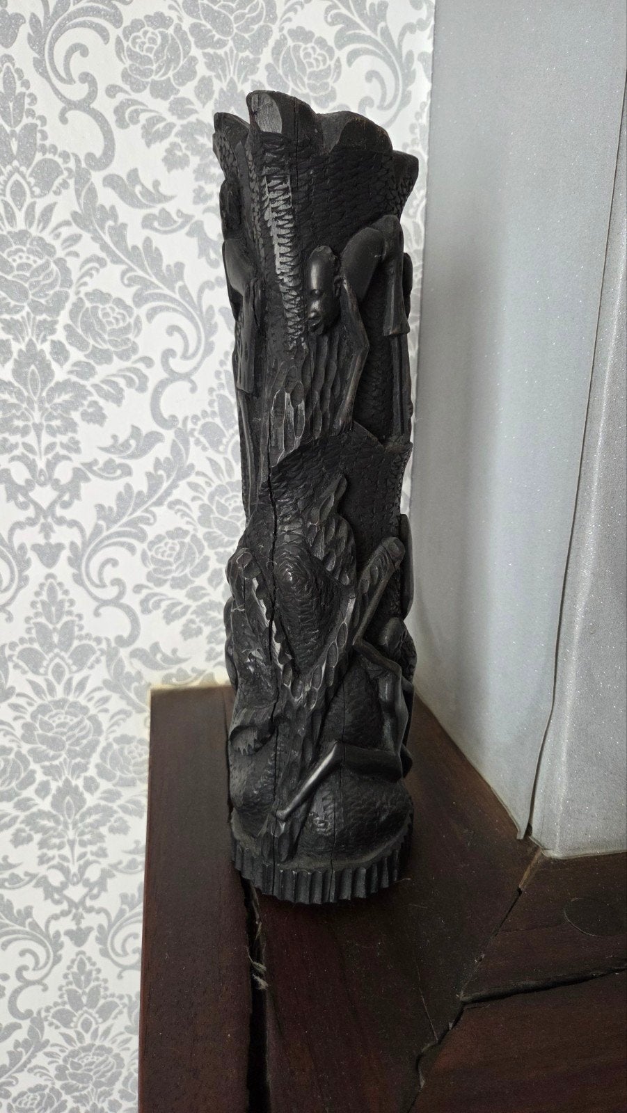 Sculpture africaine Makonde vintage — Ujamaa/Arbre de vie, Maison & Meubles, Enlèvement ou Envoi, Utilisé