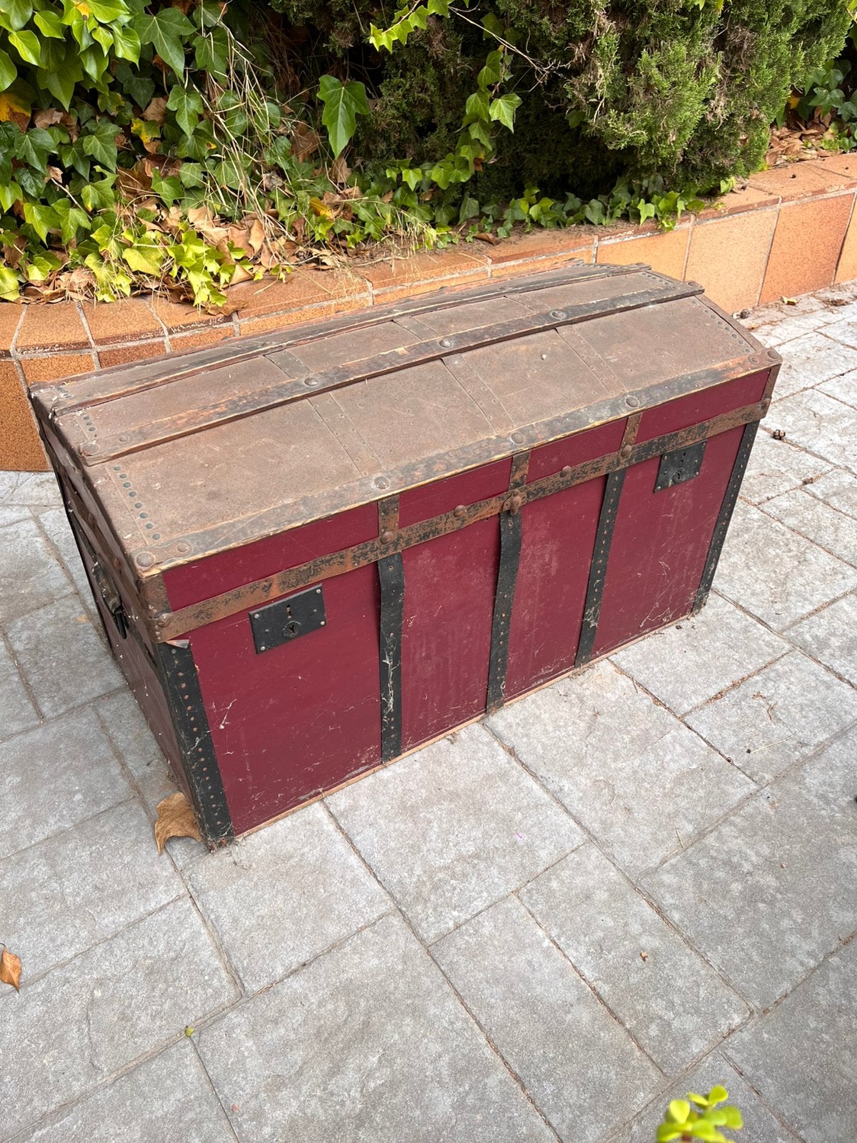 Antieke houten kist, Huis en Inrichting, Woonaccessoires | Kisten, Ophalen, 50 – 75, Gebruikt, 100 tot 150 cm