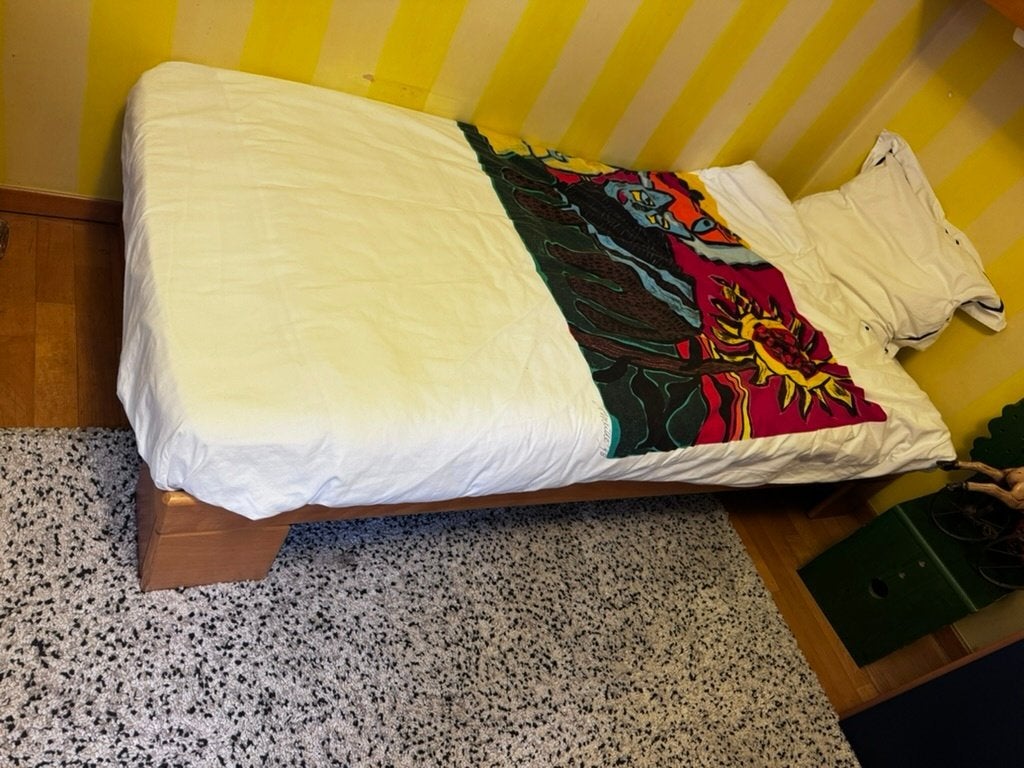 eenpersoonsbed, Huis en Inrichting, Ophalen, 90 cm, Eenpersoons, Bruin