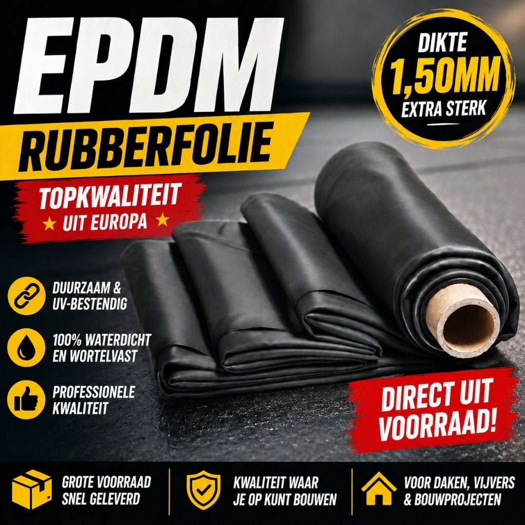 PROMO – GEWAPENDE EPDM 1,50mm + ZK TAPE, Ophalen, Overige materialen, Nieuw, 15 m² of meer