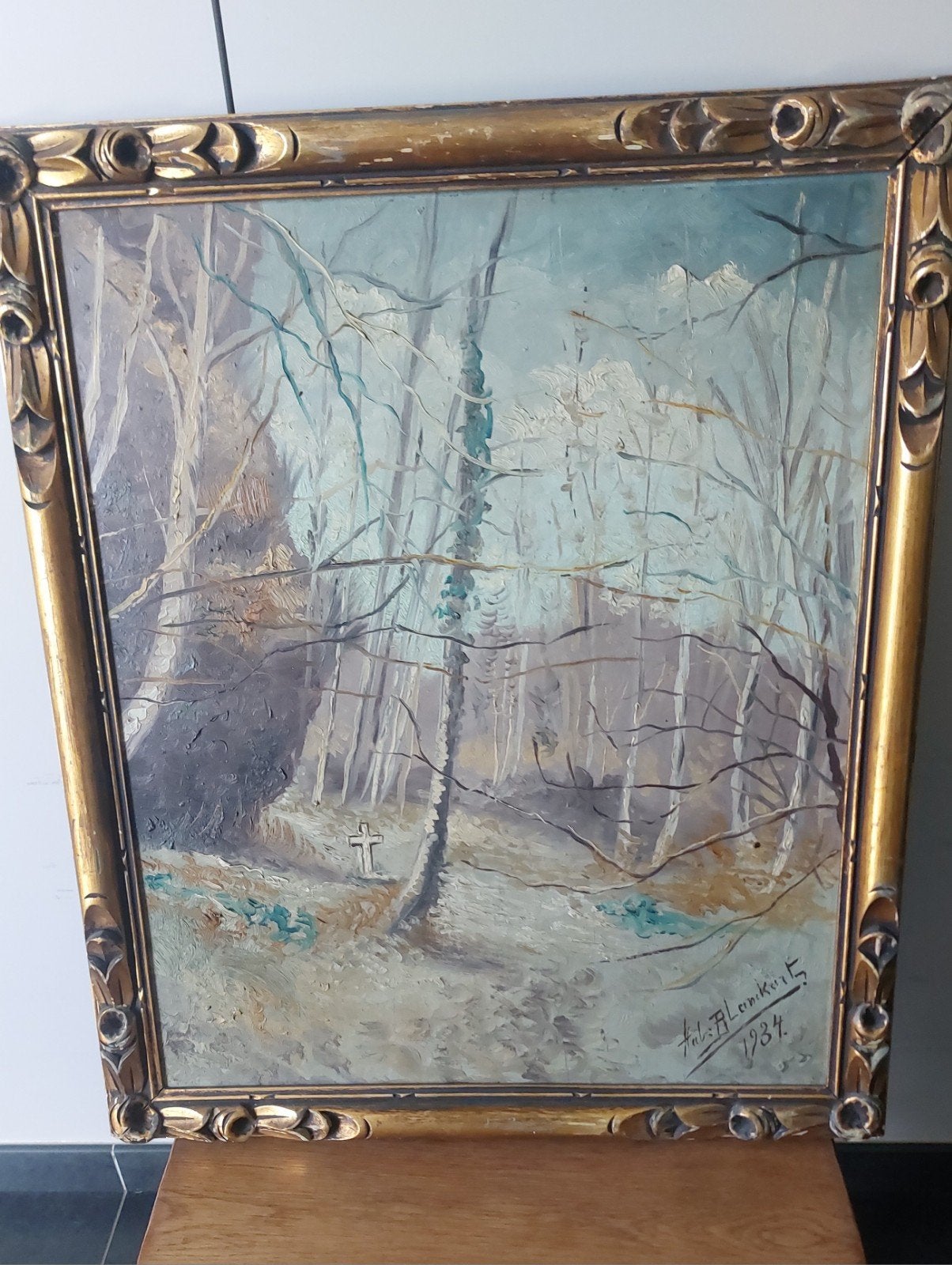 Sfeervol Boslandschap 1934 – Hubert Blanckart (Sint-Truiden, Ophalen