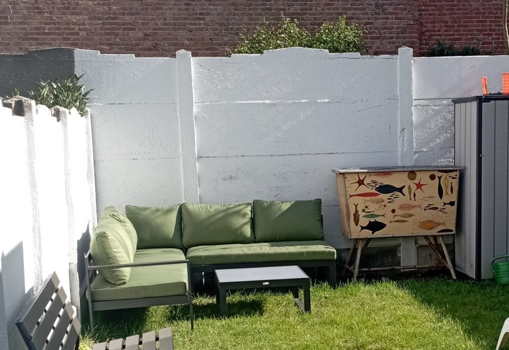 Tuin loungeset, Ophalen, Kunststof, 6 zitplaatsen, Bijzettafel