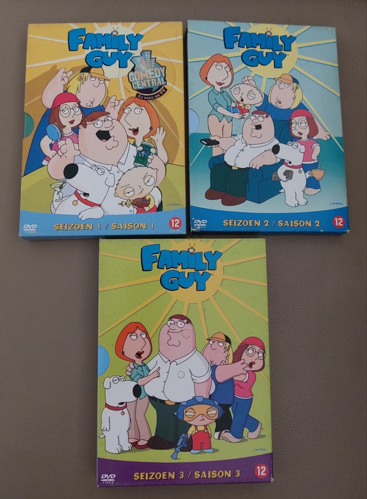 DVD'S  - BOX  - FAMILY GUY  - VOLLEDIGE SEIZOENEN  1-2-3 LOT, Enlèvement ou Envoi, Saison 1, Comédie, Néerlandais