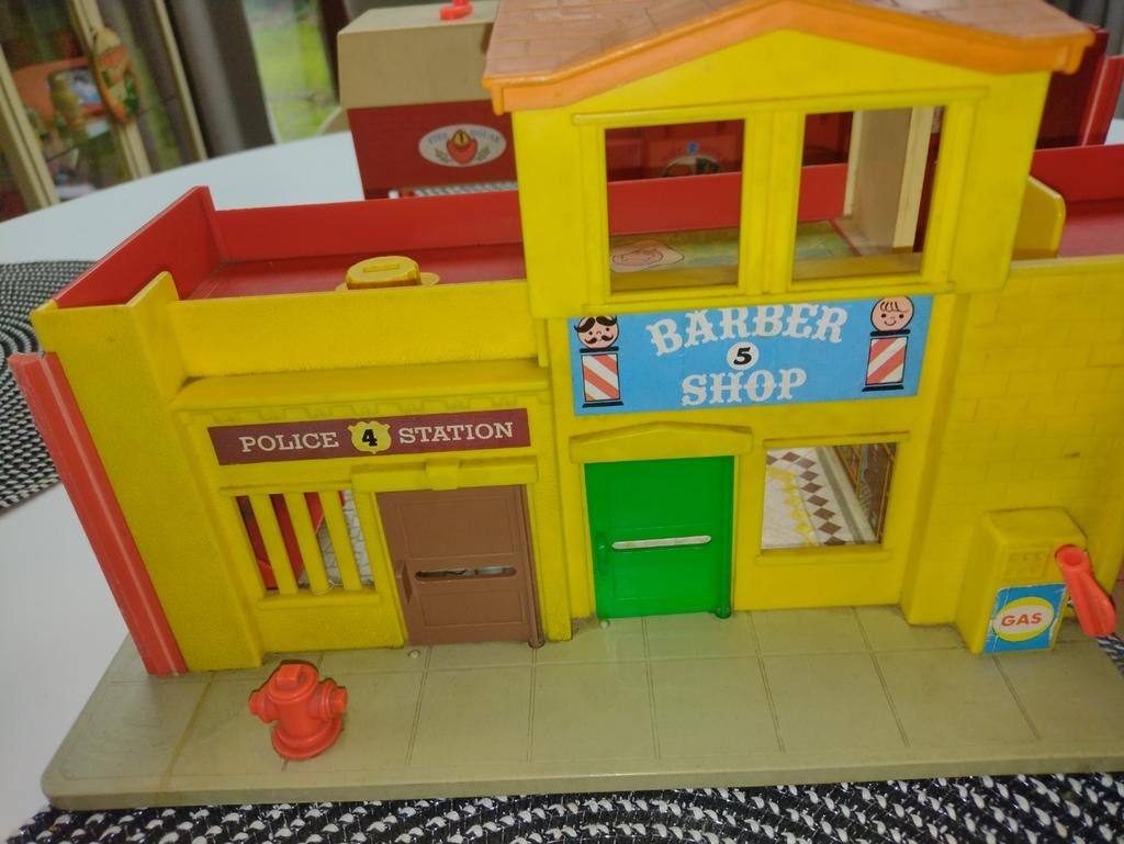 Vintage Fisher price Speeldorp of hoofdstraat 1973, Kinderen en Baby's, Speelgoed | Fisher-Price, Ophalen