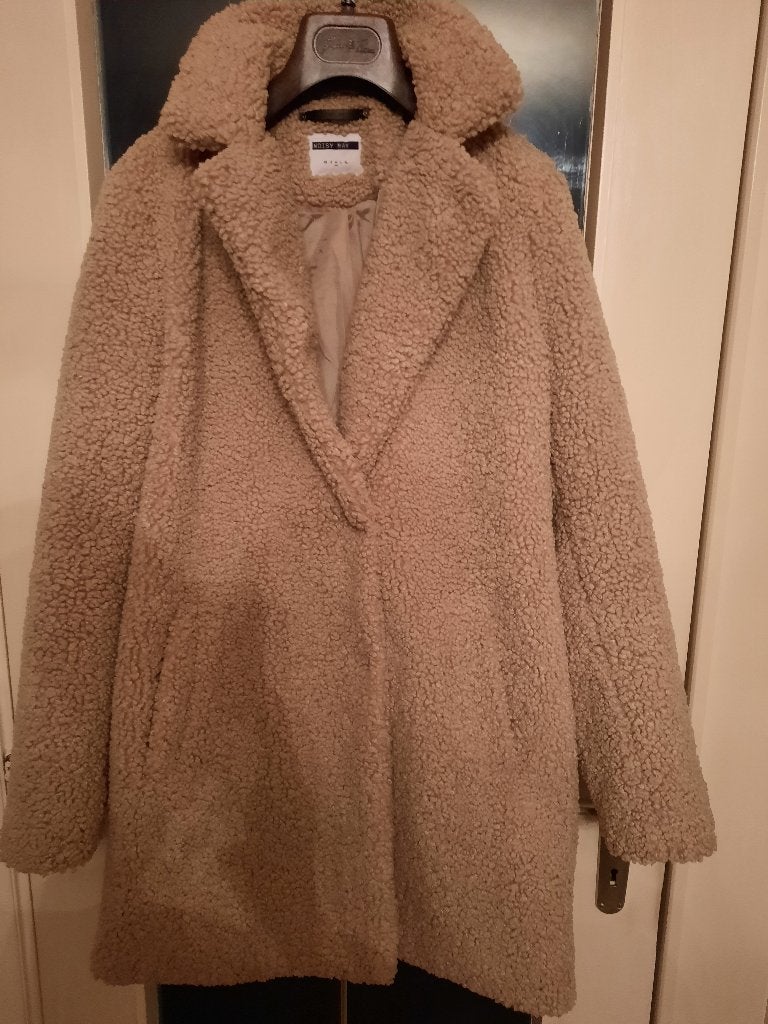 Warme dames jas ( Teddy jas), Maat 38/40 (M), Beige, Ophalen of Verzenden, Gedragen