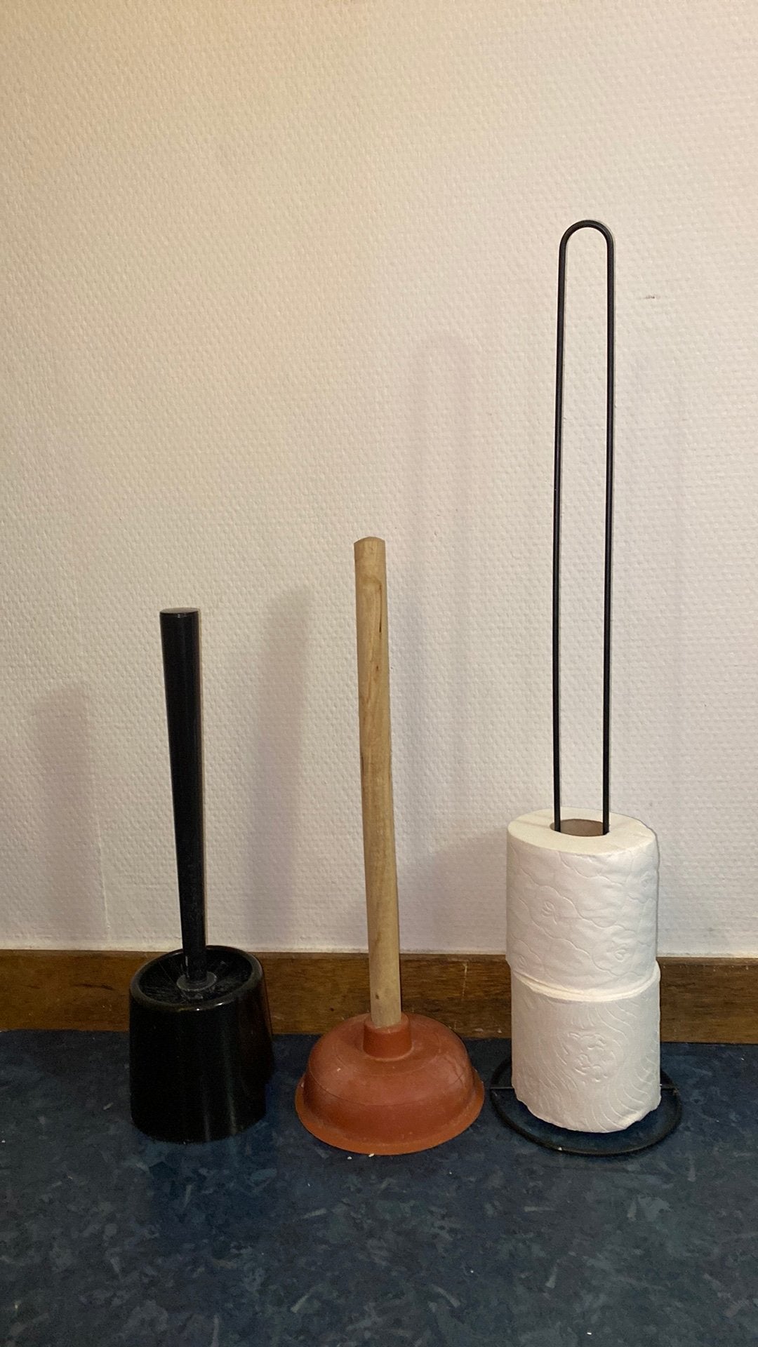 wc set: borstel, ontstopper, wcrollen-rek, Overige kleuren, Overige merken, Zo goed als nieuw, Ophalen