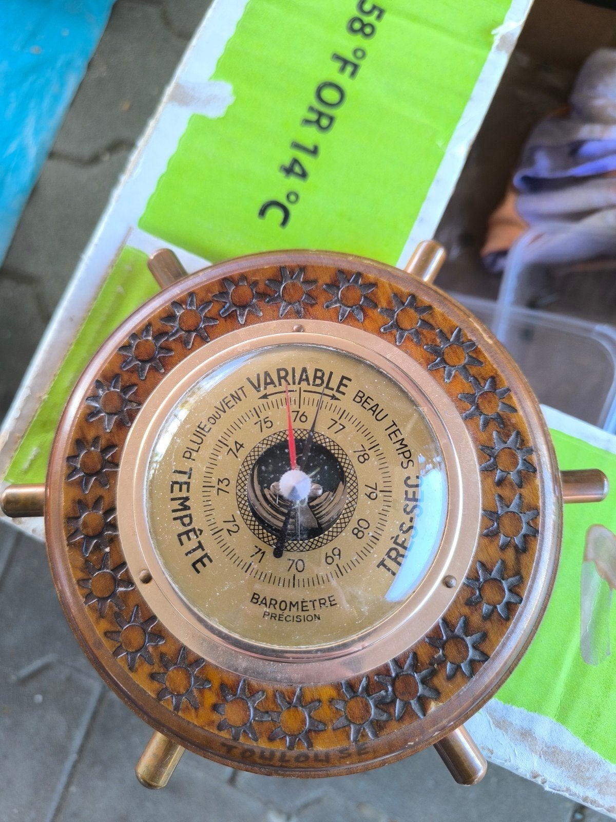 baromètre Vintage style Marin, Audio, Tv en Foto, Ophalen, Barometer