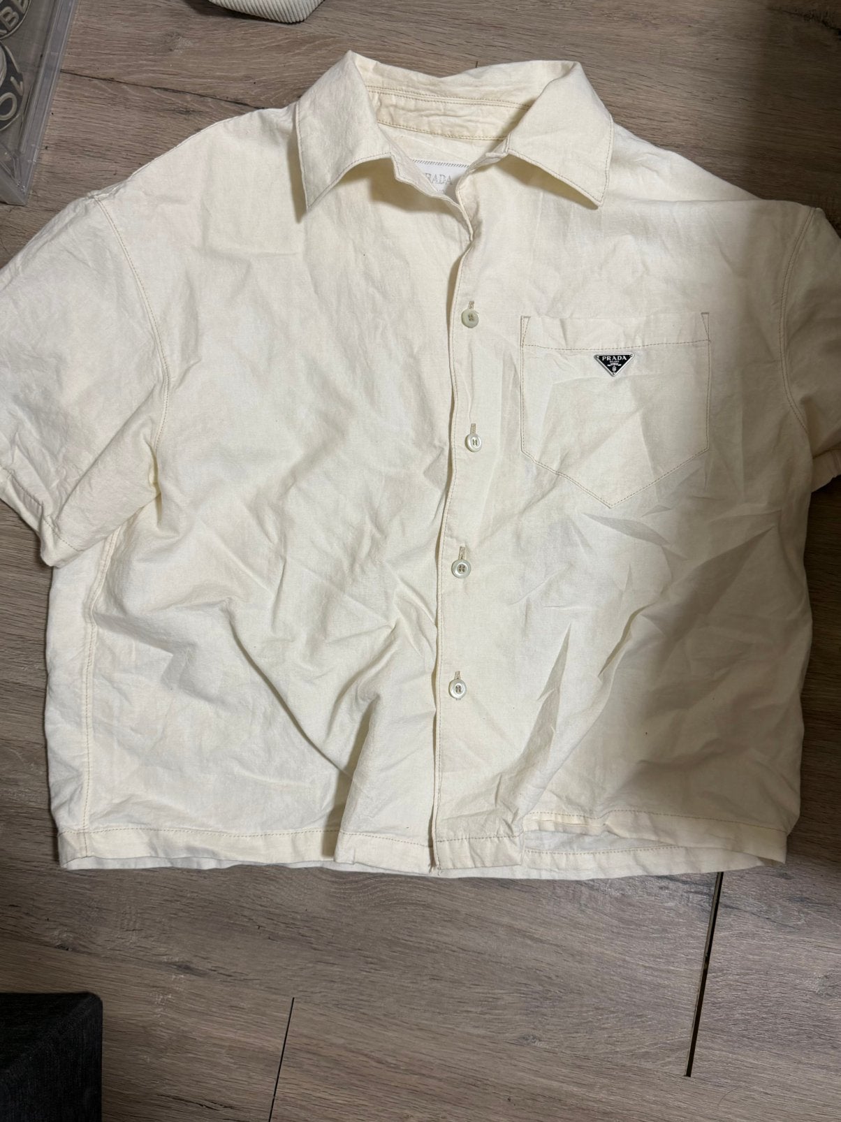 Chemise Prada authentique  Beige overhemd, Ophalen of Verzenden, Zo goed als nieuw, Beige, Overhemd