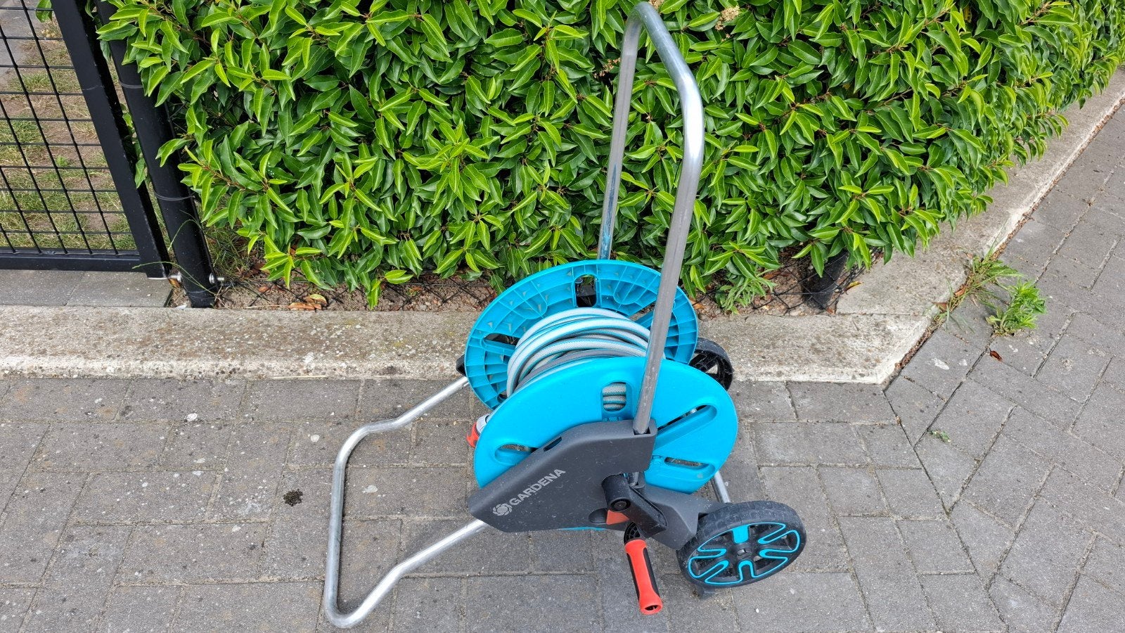 Tuinslang met haspel, 20m, Ophalen