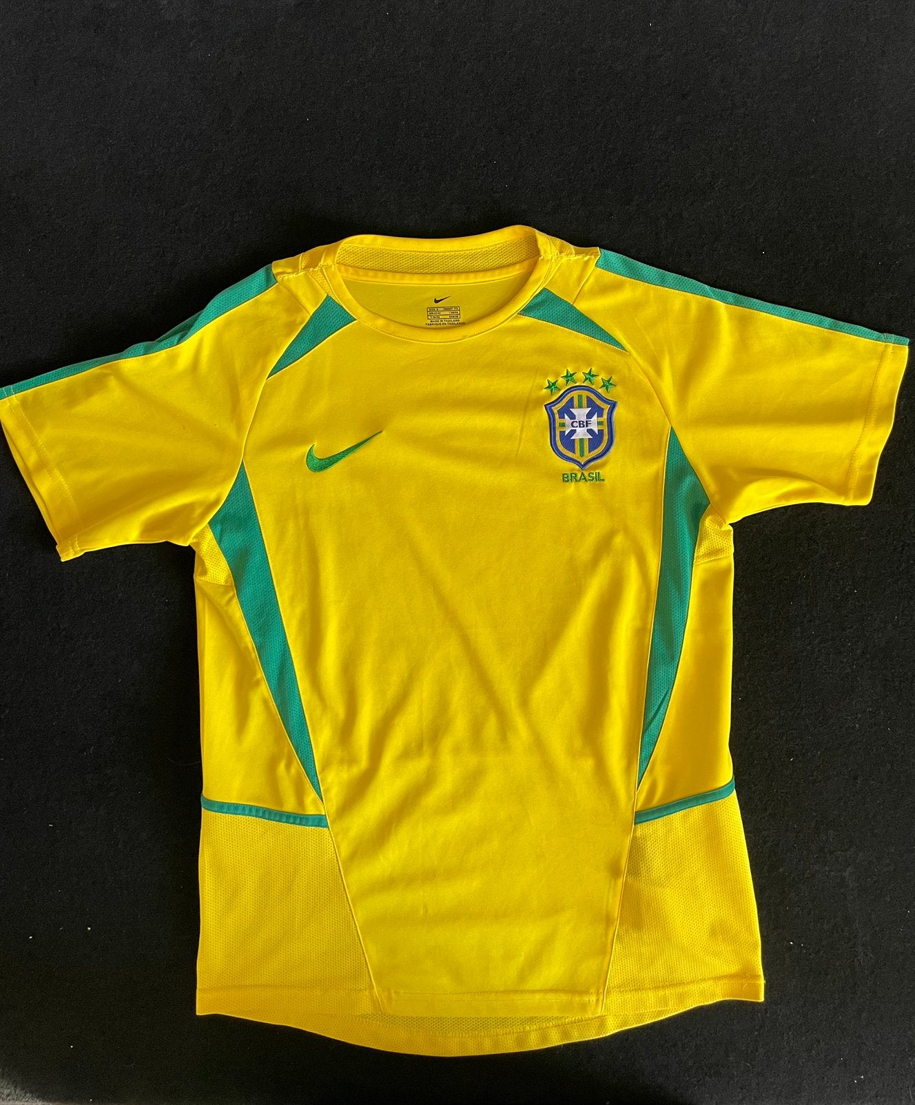 Brazil voetbaltruitje van nike geel maat S, Enlèvement ou Envoi, Comme neuf, Taille 46 (S) ou plus petite, Jaune