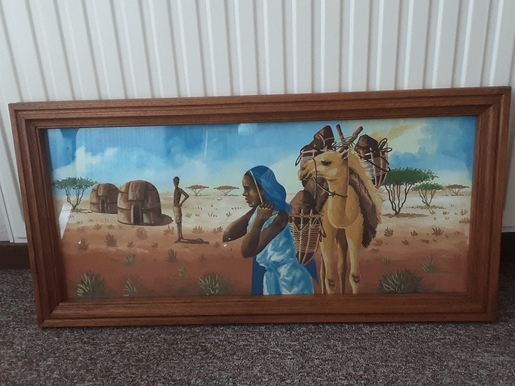 Schilderij, Ophalen, Achter glas