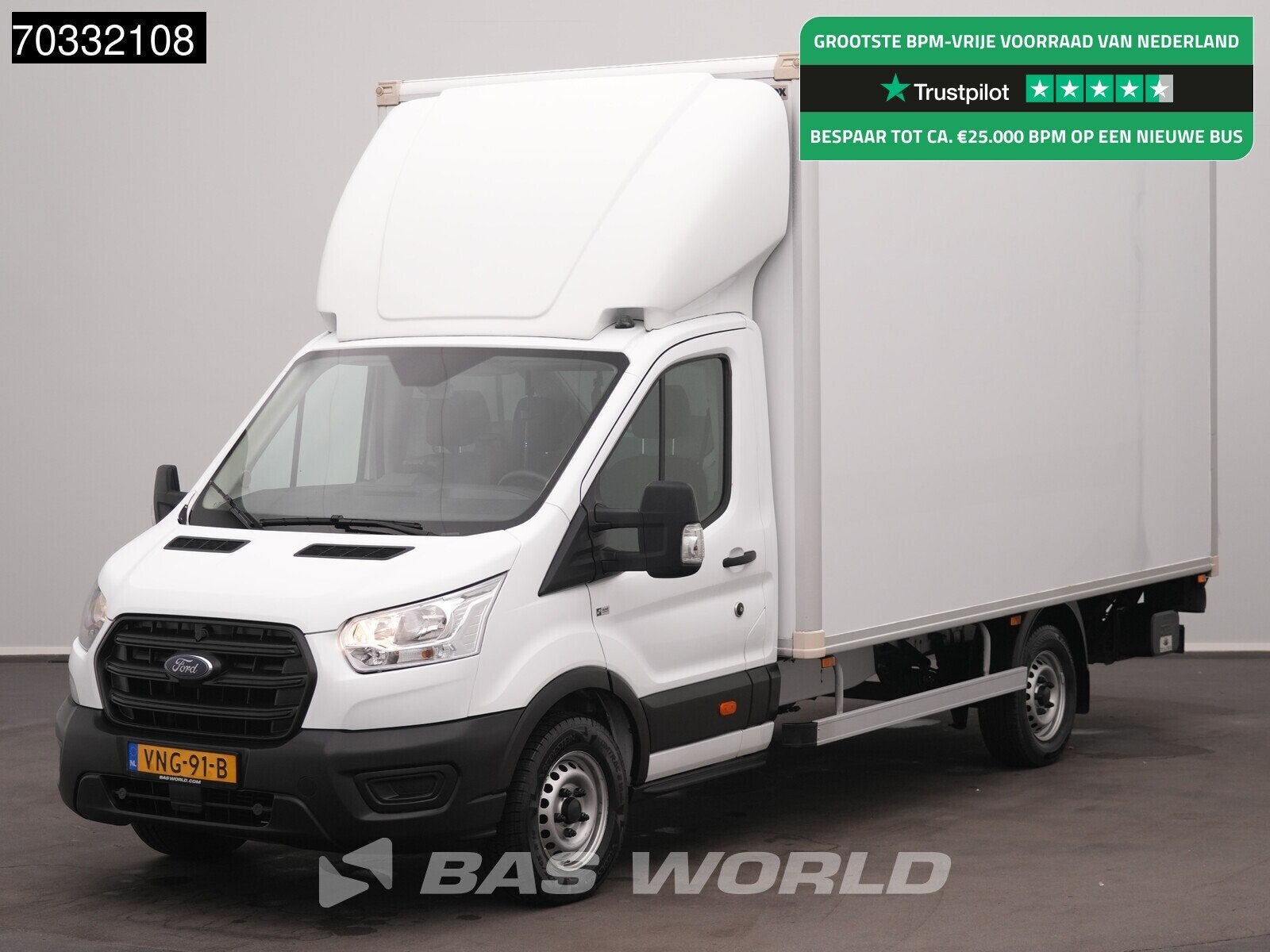 Ford Transit 130pk D'Hollandia Laadklep Zijdeur Bakwagen Air, Auto's, Bestelwagens en Lichte vracht, 2680 kg, Stof, 4 cilinders