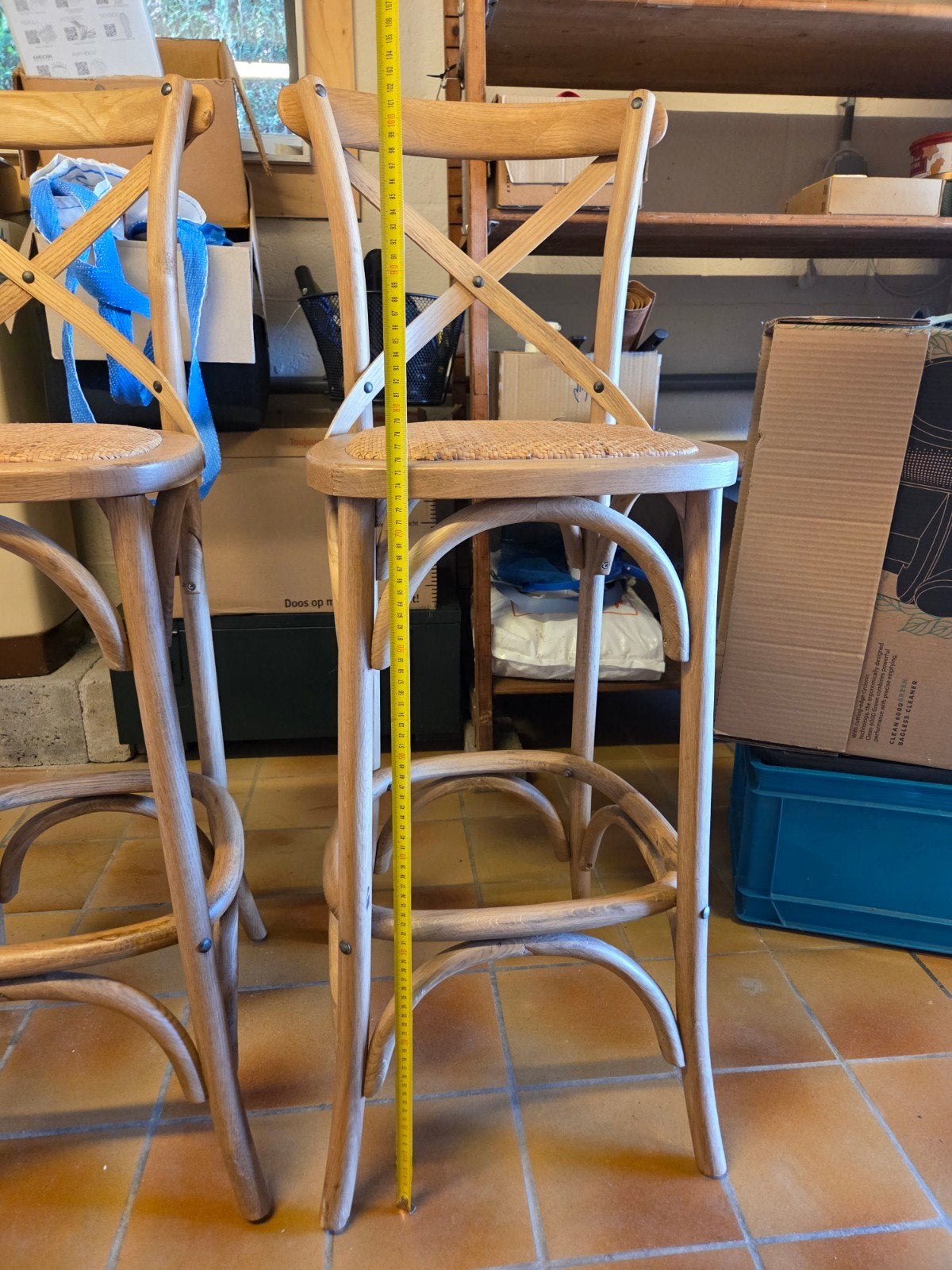 2 barkrukken Maison du Monde – 75 cm – Zo goed als nieuw, Huis en Inrichting, Barkrukken, Ophalen