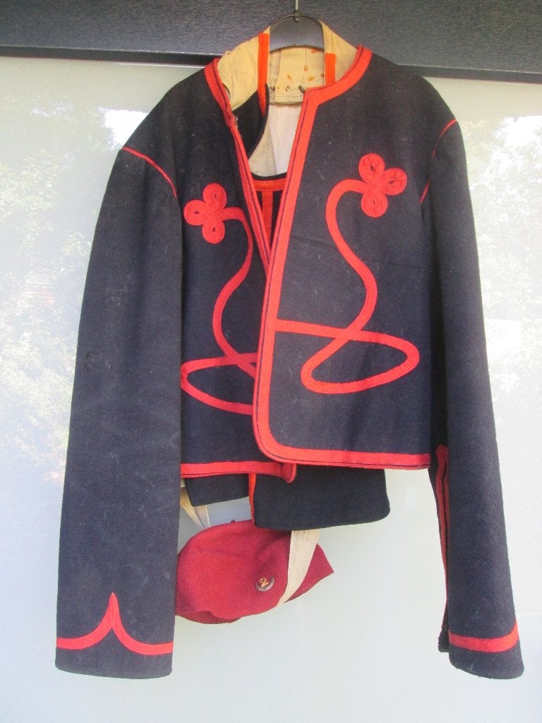 Zouaven uniform met gilet en rode fez gedragenstaat zeldzaam, Verzamelen, Militaria | Algemeen, Ophalen of Verzenden