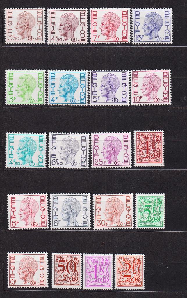 België Dienstzegels 1971-1982 **, Postzegels en Munten, Verzenden, Postfris, Postfris