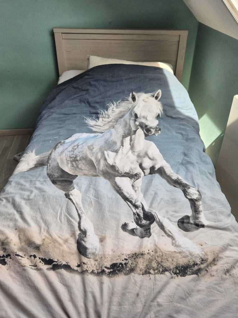 Bed, Ophalen, 85 tot 100 cm, Gebruikt, Matras