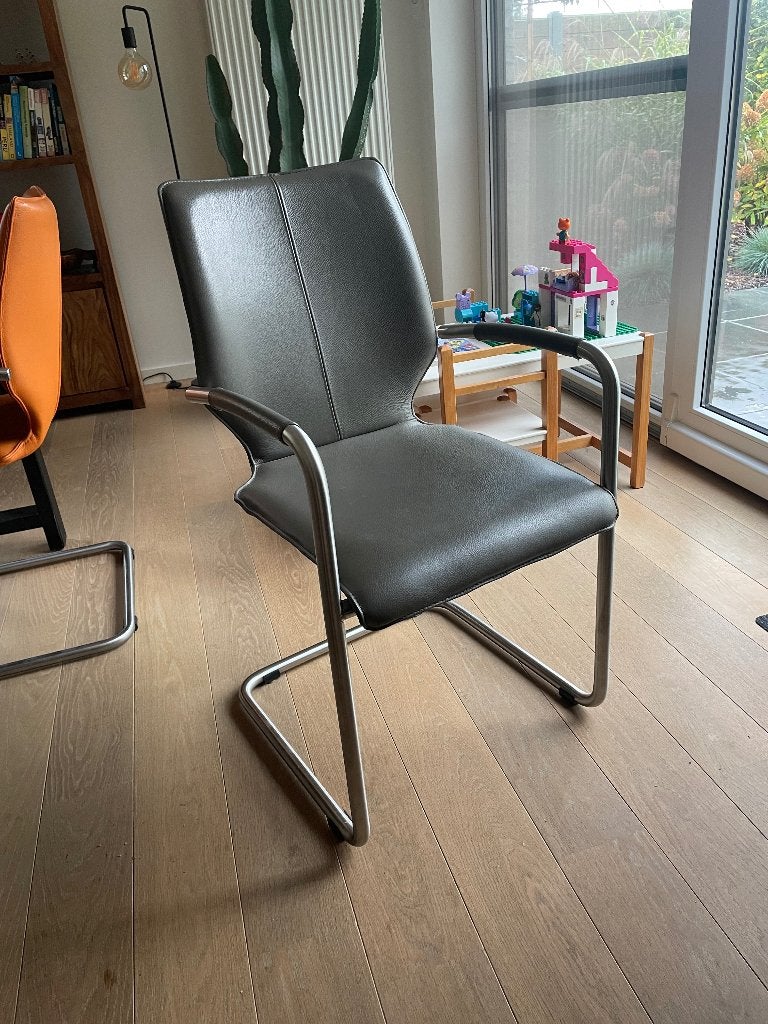 Lederen design stoelen, Huis en Inrichting, Stoelen, Ophalen, Overige kleuren, Zo goed als nieuw, Design.