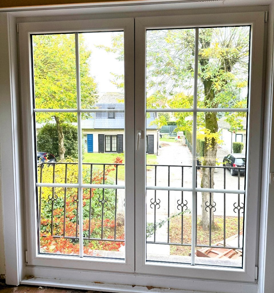 Fenêtre double en PVC blanc 1840 x 2010 - Région de Gand, Double vitrage, 160 cm ou plus, 160 cm ou plus, Fenêtre de façade ou Vitre