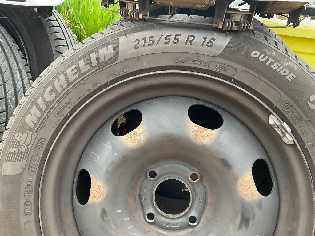 Banden op stalen velg met deksel Citroën, Auto-onderdelen, Banden en Velgen, Ophalen, 16 inch, Band(en), Personenwagen