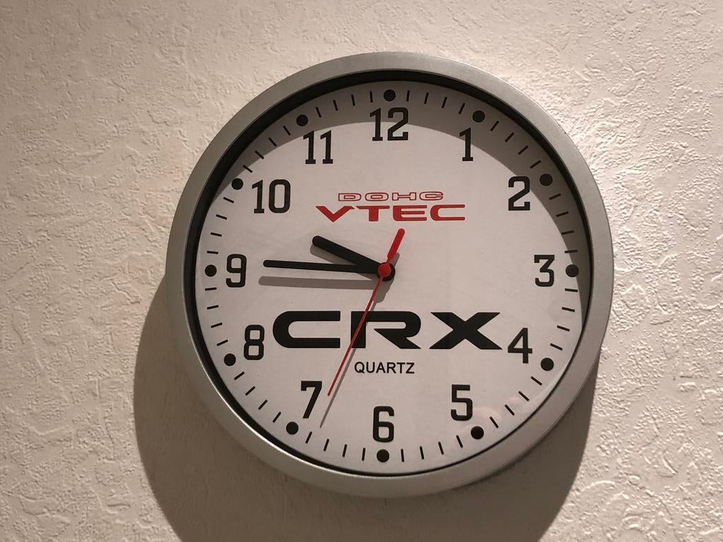 Honda CRX DOHC VTEC wandklok, Ophalen of Verzenden, Zo goed als nieuw, Wandklok
