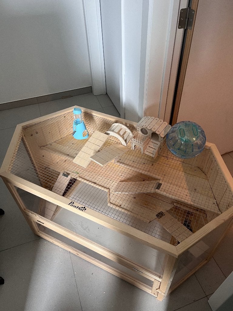 Houten hamsterkooi, Animaux & Accessoires, Rongeurs & Lapins | Cages & Clapiers, Comme neuf, Niche, Enlèvement