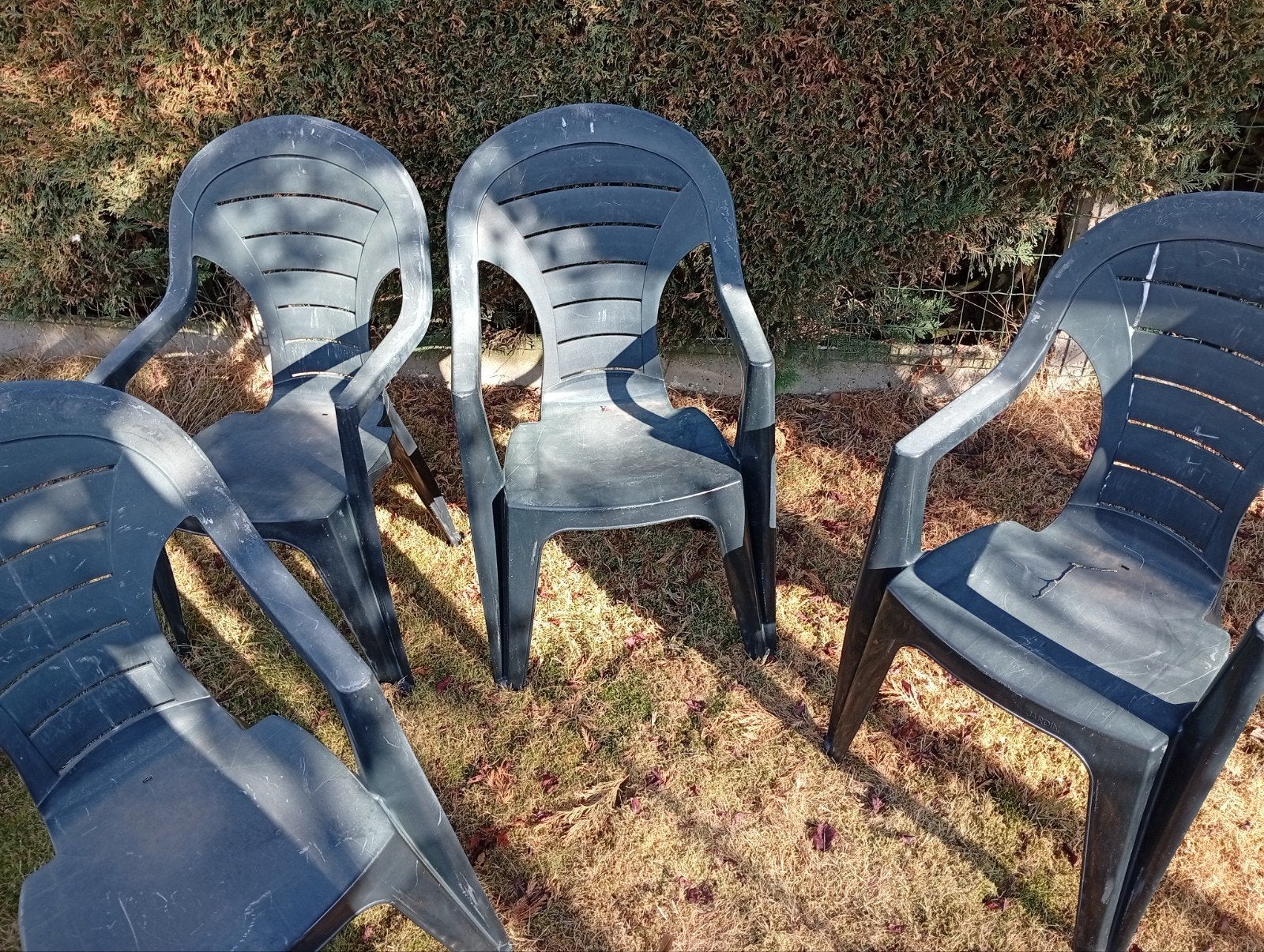 4 tuinstoelen, groen, Enlèvement